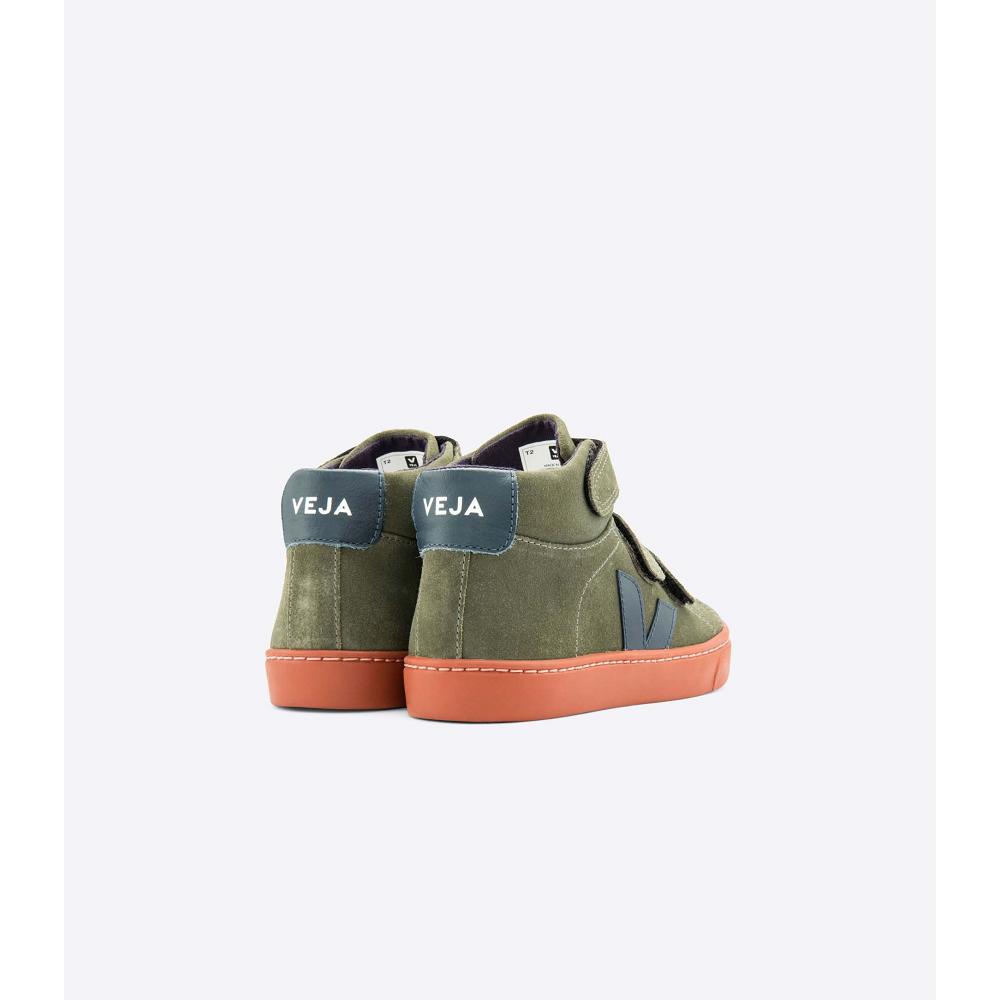 Veja ESPLAR MID SUEDE Høye Barn Olivengrønne | NO 694XYU